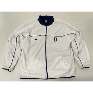 Vtg Nike Dallas Cowboys Reversible‎ Fleece Bomber Jacket XL